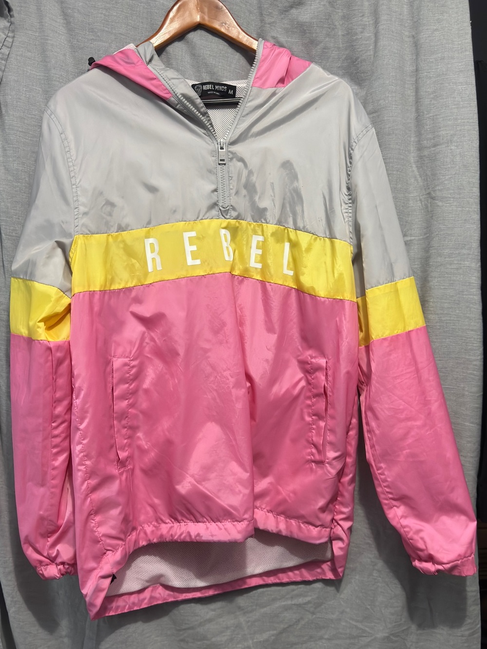 Rebel Minds Colorblock Windbreaker Jacket MEDIUM